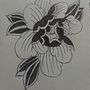Mi proceso en el calco de una peonia . Tattoo Design project by leonardo Jimenez Picado - 06.21.2025