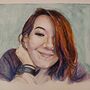 Retrato artístico en acuarela . Pictură în acuarelă de Mercè - 07.19.2025