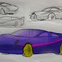 Sketching de un auto deportivo. Projekt z dziedziny Design, Wzornictwo przem, słowe, Projektowanie produktowe i Sketching użytkownika Gerardo Víquez Vargas - 03.09.2025