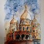 Le Sacré Coeur de Montmartres . Un proyecto de Dibujo, Pintura a la acuarela, Ilustración arquitectónica, Sketchbook, Ilustración con tinta y Bocetado de kahina_olafsson - 26.10.2025