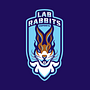 Mi proyecto Lab Rabbits - Diseño de mascot logos para eSports con Inteligencia Artificial: Crea emblemas únicos e impactantes. Een project van Grafisch ontwerp, Logo-ontwerp, Digitale illustratie,  Tekening,  Ontwerp,  Br, ing en identiteit y Digitaal ontwerp van Adrián - 16.11.2025