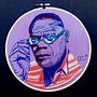 Retrato de Samuel L. Jackson. Un proyecto de Bordado y Diseño textil de gemma canal paredes - 15.02.2026