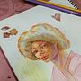 Retrato propuesto por el curso. Colored Pencil Drawing, Drawing, Portrait Drawing, and Sketchbook project by annmusic777 - 02.25.2026