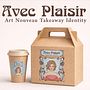 Avec Plaisir – Art Nouveau Takeaway Identity . Design grafic, Ambalaje, Ilustrație vectorială și Direcția artistică de Judith M - 03.31.2026