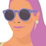 Frau mit Brille. Design de personagens, Ilustração digital, Pintura digital, e Desenho anatômico projeto de designstudiofaro - 01.04.2026