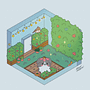 Isometric Room. Un proyecto de Ilustración digital y Diseño gráfico de eleno - 03.05.2026