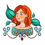 Portrait d'une fille rousse aux yeux verts. Un projet de Conception de personnages, Illustration numérique, Dessin numérique , et Peinture numérique de Alaina A - 07.05.2026