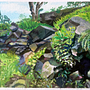 Whimsical Cave (Landscape painting). Gouache Painting, Painting, Fine Arts, and Naturalistic Illustration project by marianagarciatinoco - 05.17.2026