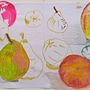 The joy of fruit. Een project van Traditionele illustratie, Schilderij,  Tekening, Aquarelschilderen,  Illustratie met inkt y Naturalistische illustratie van Miranda - 10.08.2026