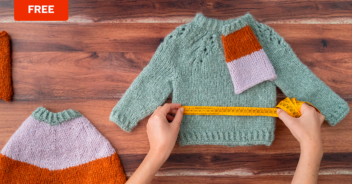 Free Knitting Pattern: Nordic-Style Sweater for Kids and Adults