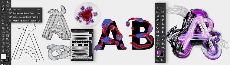 Design di lettere e alfabeti con tecniche digitali