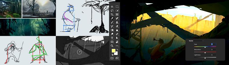 Ilustração para projetos de animação e videogames