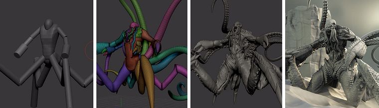 Escultura digital de criaturas fantásticas con ZBrush