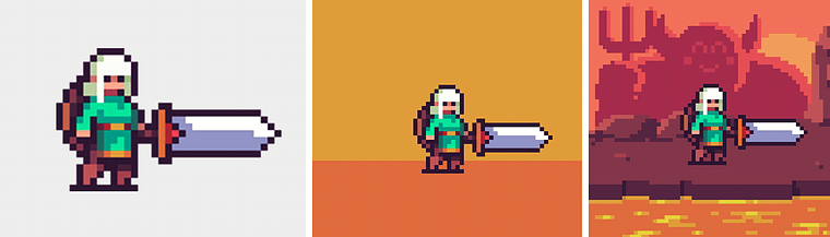 Animacja postaci w stylu pixel art do gier wideo