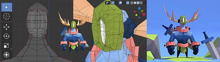 Modelagem de personagens low poly para videogames