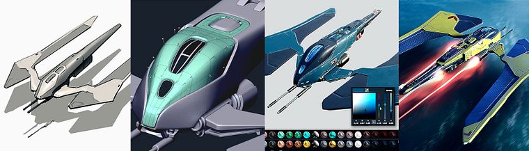 Design and Modeling of a 3D Sci-Fi Ship