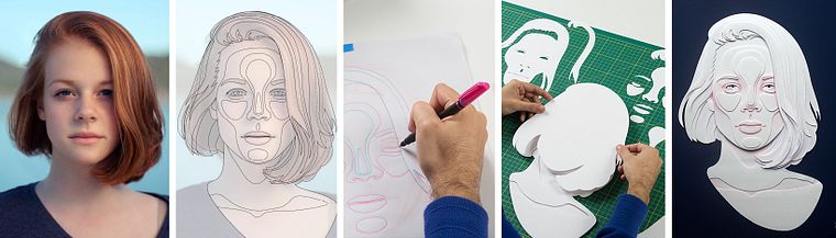 3D Portraits with Paper Layers