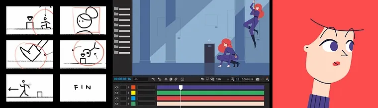 Vectorial Animation Frame by Frame Style with After Effects
