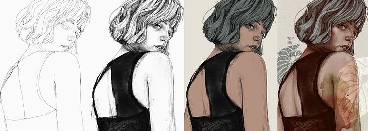 Retrato Ilustrado com Procreate