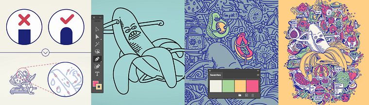 Illustration vectorielle dans le style doodle