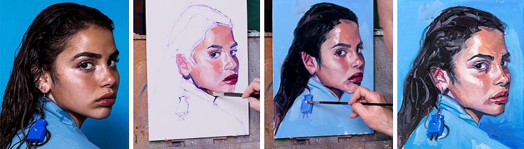 Portrait expressif à l'huile : explorez la technique alla prima