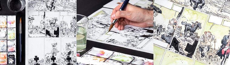 Watercolor Coloring for Comics and Illustrations