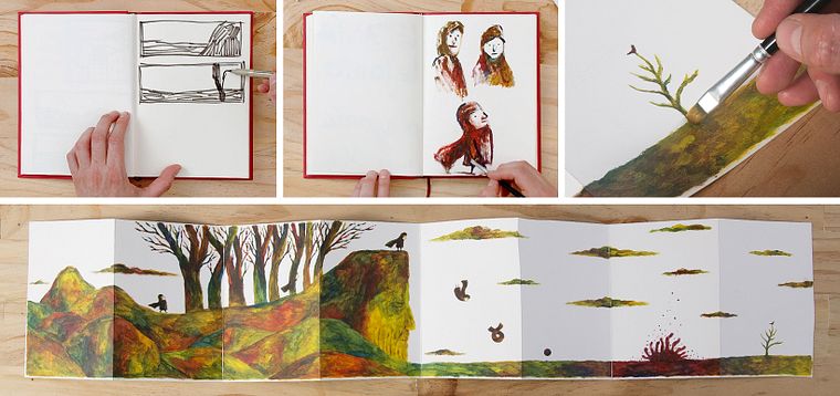 Creación de un libro plegable ilustrado