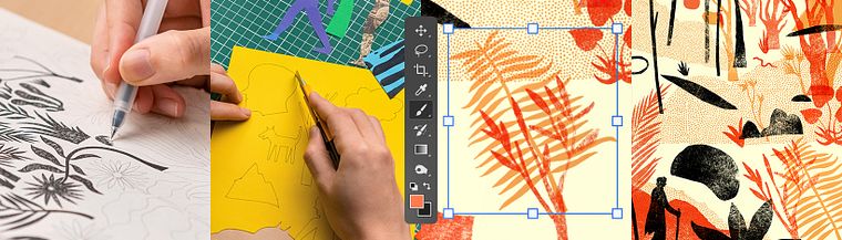 Carnet expérimental pour projets d'illustration