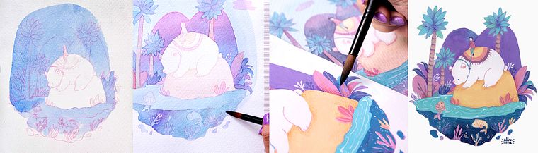 Illustration Techniques with Watercolor and Gouache