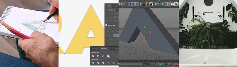 Criação de branding animado em 2D e 3D