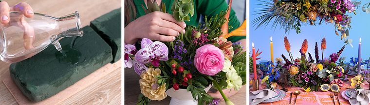 Design e criação de composições florais