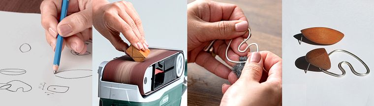 Jewelry Design with Wood and Silver