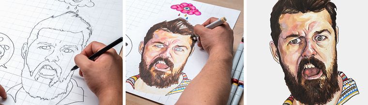 Creative Portraits with Markers 
