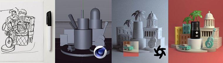 Modelagem 3D para publicidade com Cinema 4D e OctaneRender
