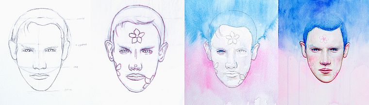 Expressive Aquarellporträts