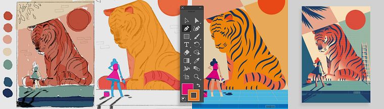 Dynamic Vector Illustration: Keys to Color and Composition