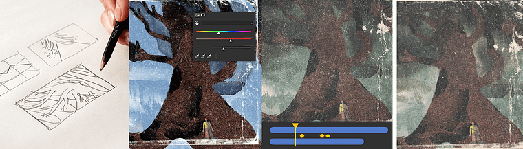 Création de textures pour illustration numérique sur Photoshop