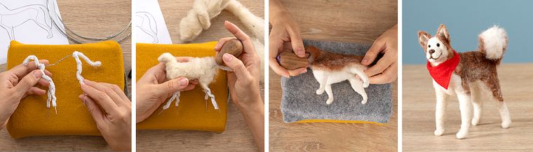 Criação de animais com needle felting