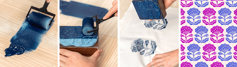 Block printing e design de padrões digitais