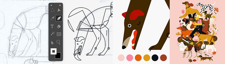 Vektorillustration: Charakter und Farbe