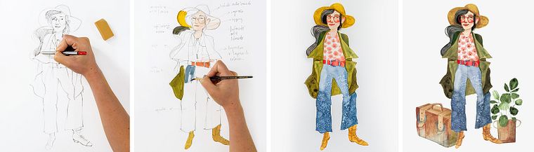 Illustration and Character Development with Watercolor