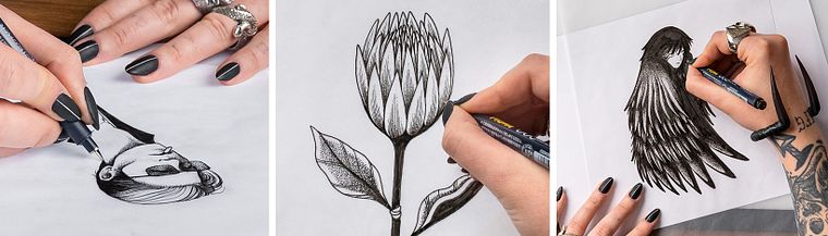 Desenho de tatuagem blackwork