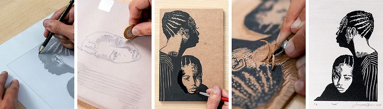 Retratos em xilogravura