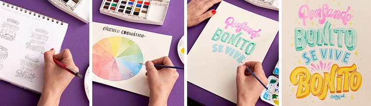 Lettering in Vibrant Watercolor