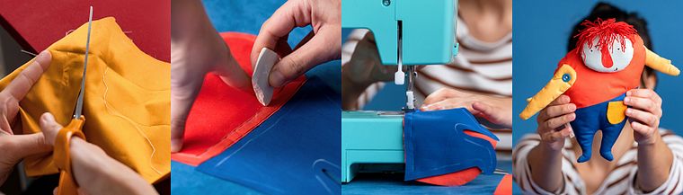 Stoffen poppen ontwerpen voor beginners