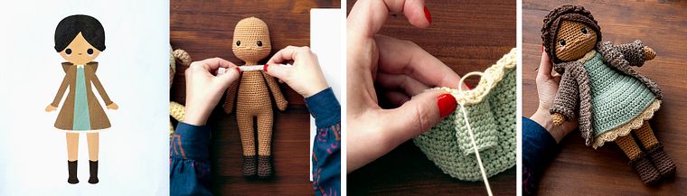 Amigurumi: diseño de ropa, pelo y complementos