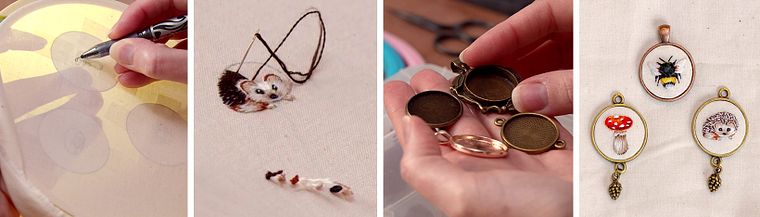 Miniature Needlework: Make Embroidered Jewelry