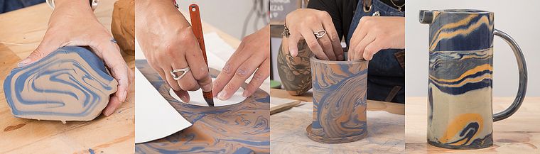 Techniques de marbrage pour la céramique
