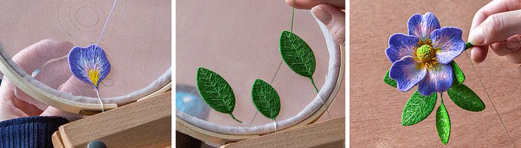 Stumpwork-Stickerei: gestalte 3-D-Accessoires