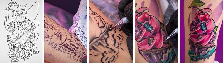 Tattoos kolorieren: Farbe beim Tätowieren